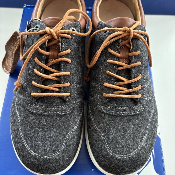 NIB | Birkenstock Gray Felt Lace Up Sneaker Shoe Cincinnati Narrow Fit EU 38 - Picture 3 of 8